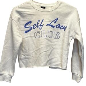 Self Love cropped sweatshirt kids size medium NWT‎